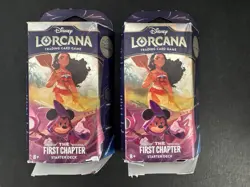 Lot x3 2024 Disney Lorcana TCG First Chapter Amber & Amethyst Starter Deck WSC37 - Image 1