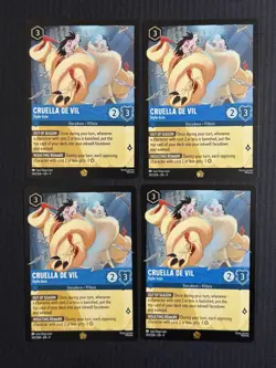 Disney Lorcana Cruella De Vil Style Icon Legendary Non-Foil Fabled Qty 4 - Image 1