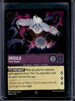 2023 Disney Lorcana TCG: The First Chapter Ursula - Power Hungry Foil #59/204 - Image 1