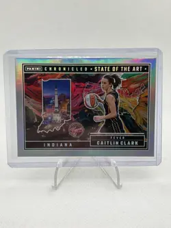 CAITLIN CLARK STATE of THE ART Silver Holo 2025 PANINI CHRONICLED - WNBA #90 - Image 1