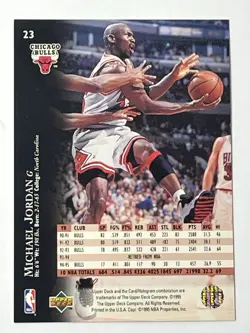 Michael Jordan 1995-96 Upper Deck #23 Chicago Bulls “The GOAT” great card NM/MT - Image 2
