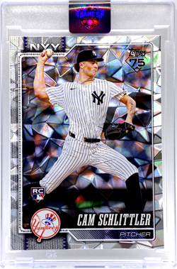 CAM SCHLITTLER RC YANKEES SHORT PRINT DIAMANTE FOIL / 2026 TOPPS SERIES 1 #111 - Image 1