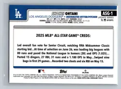 2025 Topps Update #ASG-1 Shohei Ohtani All Star Rainbow Foil - Image 2