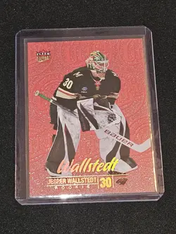 2024-25 UD Fleer Ultra Jesper Wallstedt Medallions Ruby Rookie 21/50 RARE M-16 - Image 1