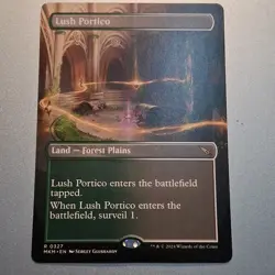 Lush Portico x 1 - Borderless - MTG Murders at Karlov Manor 327 - Rare Land - Image 1