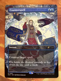 MTG Borderless Counterspell Secret Lair: D&D: Whispers in Candlekeep! - Image 1