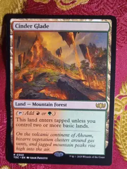 Cinder Glade Tarkir Dragonstorm COMMANDER Magic The Gathering MTG land red green - Image 1