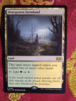 Overgrown Farmland Tarkir Dragonstorm COMMANDER Magic The Gathering MTG rare - Image 1