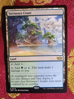 Yavimaya Coast Tarkir Dragonstorm COMMANDER Magic The Gathering MTG Pain LAnd - Image 1