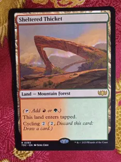 Sheltered Thicket Tarkir Dragonstorm COMMANDER Magic The Gathering MTG rare - Image 1