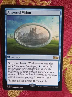 Ancestral Vision Tarkir Dragonstorm COMMANDER Magic the gathering MTG blue rare - Image 1