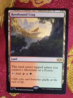 Rootbound Crag Tarkir Dragonstorm COMMANDER Magic The Gathering MTG rare land - Image 1