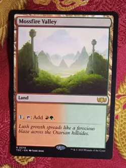 Mossfire Valley Tarkir Dragonstorm COMMANDER Magic The Gathering MTG rare land - Image 1