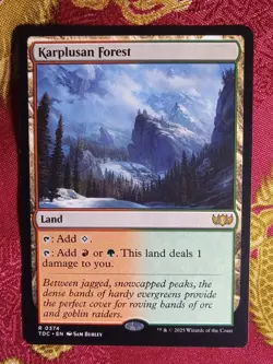 Karplusan Forest Tarkir Dragonstorm COMMANDER Magic The Gathering MTG pain land - Image 1