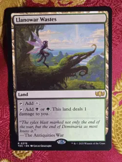 Llanowar Wastes Tarkir Dragonstorm COMMANDER Magic The Gathering MTG Pain land - Image 1