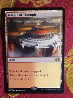 Temple of Triumph Tarkir Dragonstorm COMMANDER Magic The Gathering MTG scry land - Image 1