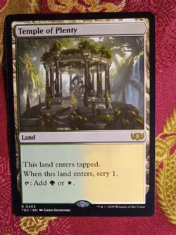 Temple of Plenty Tarkir Dragonstorm COMMANDER Magic The Gathering MTG scry land - Image 1