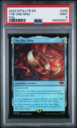 2023 MTG THE LORD OF THE RINGS: TALES OF MIDDLE-EARTH FOIL THE ONE RING PSA 9 - Image 1