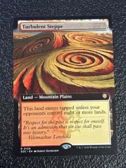 MTG: Turbulent Steppe - Commander: Secrets of Strixhaven (Extended Art) NM - Image 1