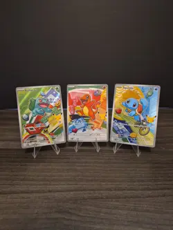 Pokemon First Partner Illustration Collection Series 1 Kanto Gen 1 Starters Set - Image 1