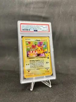 Pokemon Birthday Pikachu Celebrations Holo Black Star Promo PSA 10 24/53 - Image 1