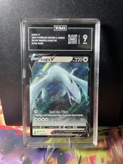Lugia V 138/195 Swsh12: Sword & Shield - Silver Tempest Holo Pokemon Tag 9 #03 - Image 1