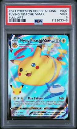 Flying Pikachu VMAX # 007 | Pokemon TCG - 2021 Celebrations | PSA 9 MINT - Image 1