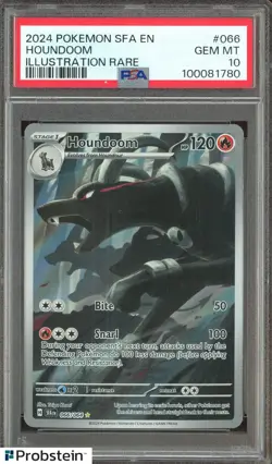 2024 Pokemon SFA EN #066 Houndoom Illustration Rare PSA 10 GEM MINT - Image 1
