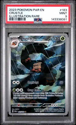 2023 POKEMON PAR EN-PARADOX RIFT ILLUSTRATION RARE #183 CRUSTLE PSA 9 - Image 1
