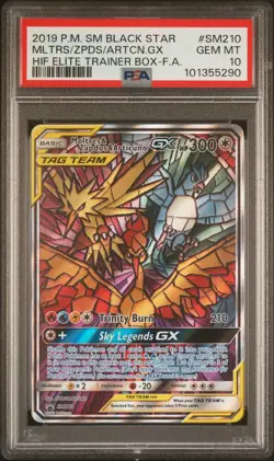 2019 POKEMON MLTRS/ZPDS/ARTCN.GX HIF ETB-F.A. SM BLACK STAR PROMO #SM210 PSA 10 - Image 1