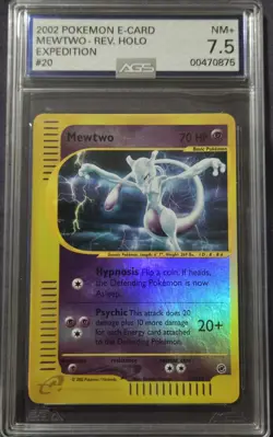 2002 POKEMON EXPEDITION #20 MEWTWO - HOLO AGS 7.5 - Image 1