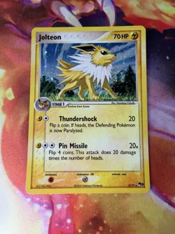 Jolteon 3/17 NM *HOLO SWIRL* Holo Rare POP Series 3 2006 Pokemon TCG - Image 1