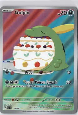 2024 Pokemon Gulpin Scarlet & Violet Stellar Crown Illustration Rare NM - Image 1