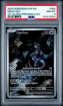 2023 POKEMON SVP PROMO 151 ULTRA-PREMIUM COLLECTION #052 MEWTWO PSA 8 - Image 1