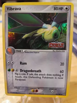 Vibrava 40/108 Reverse Holo Stamped Pokemon 2007 EX Power Keepers LP - Image 1