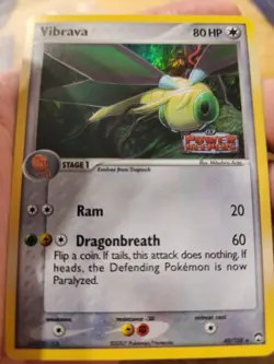 Vibrava 40/108 Reverse Holo Stamped Pokemon 2007 EX Power Keepers LP - Image 2