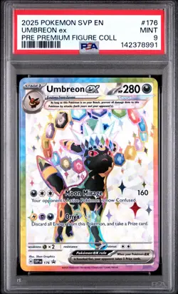 2025 Pokemon SVP En Umbreon Ex PRE Premium Figure Collection #176 PSA 9 - Image 1