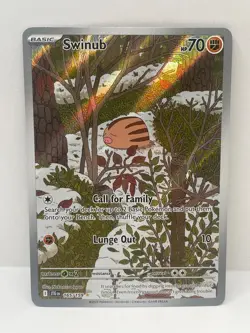 Pokemon TCG Journey Together Swinub Illustration Rare 165/159 - Image 1