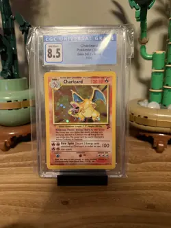 POKEMON 2000 CHARIZARD HOLO 4/130 BASE SET 2 CGC MINT+ 8.5 - Image 1