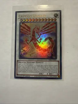 1st ed Crimson Dragon ultra rare RA04-EN061 Yugioh - Image 1