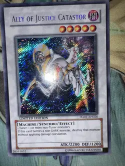 Ally of Justice Catastor HA01-EN026 Secret Rare NM Yugioh - Image 1