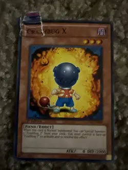 Crashbug X - GENF-EN009 Yugioh Yu Gi Oh! 1st Edition TCG MISPRINT CRIMP - Image 2