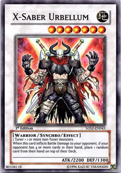 Yugioh: X-Saber Urbellum - 5DS2-EN043 - Super Rare - 1st Edition - NM - Image 1