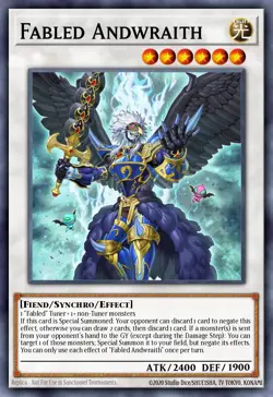Yugioh - Fabled Andwraith (Super Rare) (1st Edition) - BLVO-EN044 (P) - Image 1