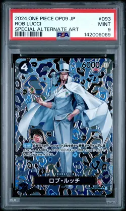 2024 One Piece OP09 Japanese Rob Lucci Special Alternate Art #093 PSA 9 MINT - Image 1