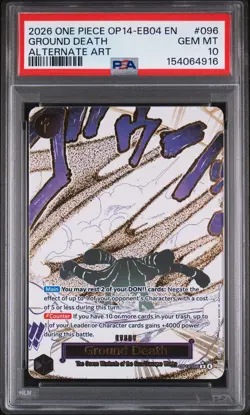 2026 ONE PIECE OP14-EB04-THE AZURE SEA'S SEVEN ALTERNATE ART GROUND DEATH PSA 10 - Image 1