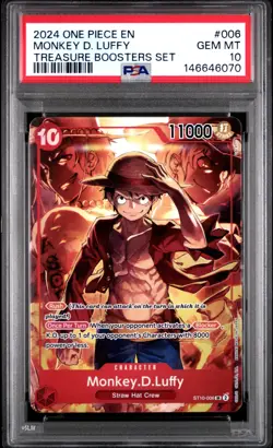 2024 ONE PIECE PROMOS TREASURE BOOSTERS SET #006 MONKEY D. LUFFY PSA 10 - Image 1