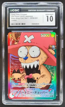 2025 ONE PIECE JP TONY TONY CHOPPER LEADER OP08-001 CGC 10 PT - Image 1