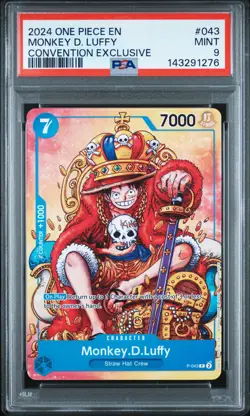 2024 ONE PIECE PROMOS CONVENTION EXCLUSIVE #043 MONKEY D. LUFFY PSA 9 - Image 1