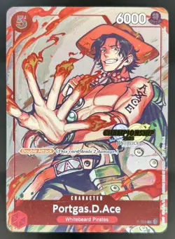 2023 One Piece Championship Event Pack Promo Portgas D Ace #P-028 - Image 1